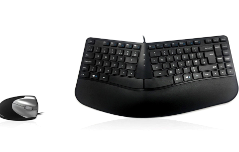 Combo Contour Keyboard wired and Upright mouse right wired.